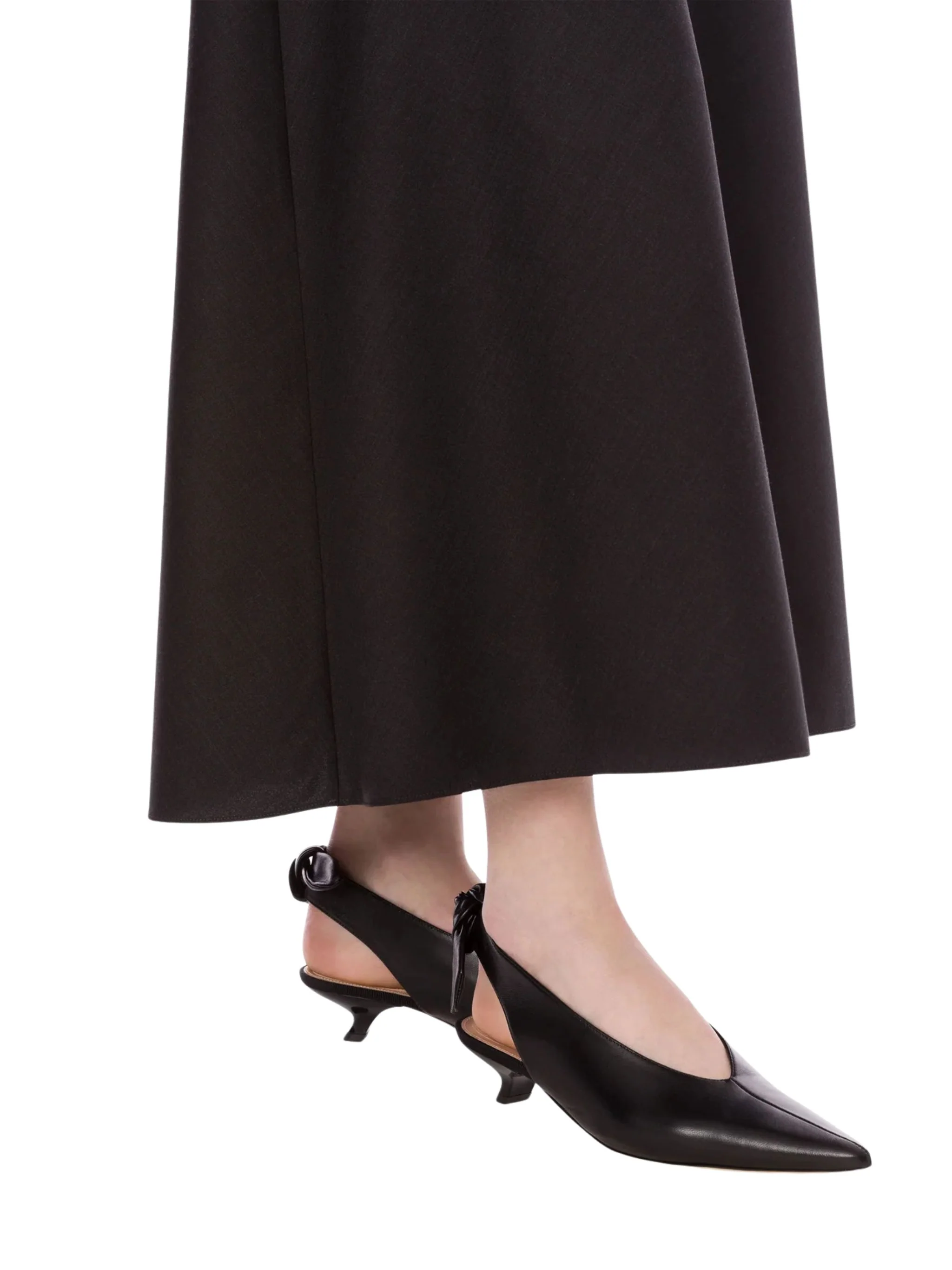 Slip-on skirt in tropical wool - Image 4