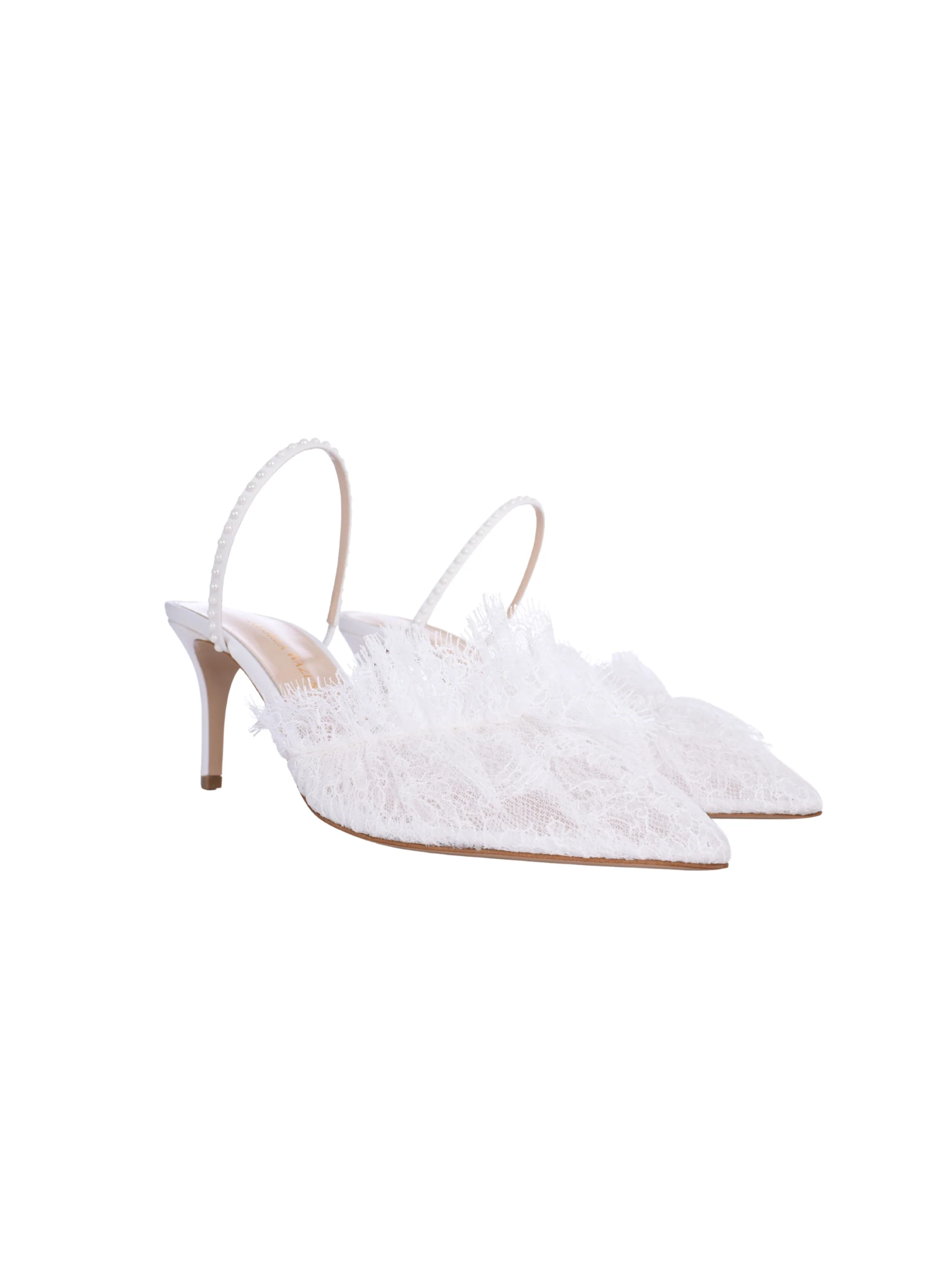 France lace pearl mule 75 mm - Image 3