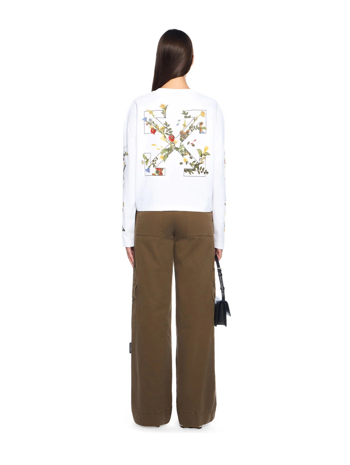 Embroidered flowers arrow long sleeve t-shirt - Image 4