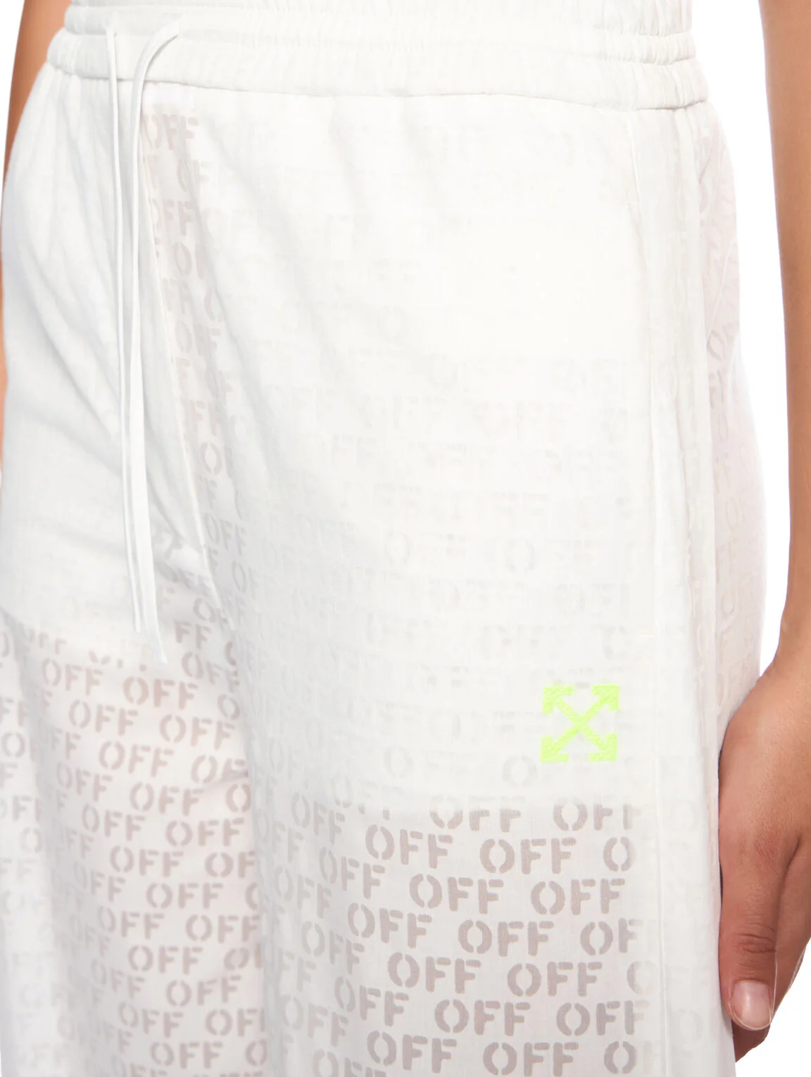 Off stamp wide-leg pants - Image 5