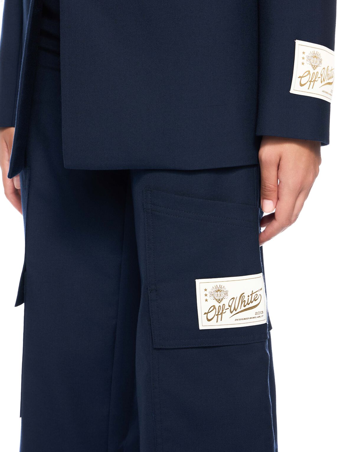 Gabardine tailoring cargo trousers - Image 5